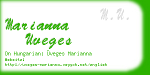 marianna uveges business card
