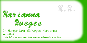 marianna uveges business card